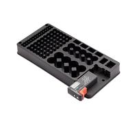 Battery Storage Organizer, High Capacity Battery Case, Grid Compartment Box, Sturdy Storage Container for Aa Aaa 9v C D Cells, Electrical Tools, Outdoor, Industrial Use 36.8x17.5x7cm