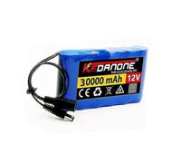 (Battery x1) New Portable Super 12v 30000mah Rechargeable Lithium Ion Battery Pack Capacity Dc 12.6v 30ah Cctv Camera Monitor + Charger - DD