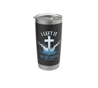 Battesimo cristiano L'ho lasciato in acqua Matteo 28:19 Croce Bicchiere termico in acciaio inox doppia parete