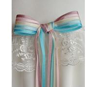 battesimo fiocco, Rosett a mano con colori luminosi Rainbow from Grace of Sweden pastel rainbow colors