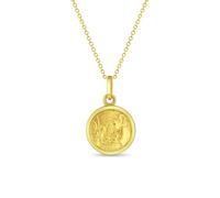 Battesimo Medaglia 11mm Bambini/Kid Collana Religioso - Oro Placcato Argento
