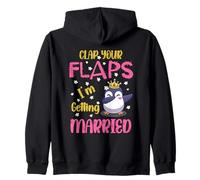 Batti Le Mani I 'm Getting Married Penguin Dabbbing Bride Felpa con Cappuccio