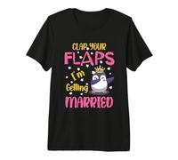 Batti Le Mani I 'm Getting Married Penguin Dabbbing Bride Maglietta Premium