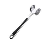 Batticarne a doppia faccia, utensile da cucina professionale con superfici grandi e piccole per chiodi, manico in acciaio inox da 21 cm, design facile da pulire