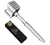 Batticarne Acciaio Inox 304 Professionale | Design Originale | Ideale per Cotolette, Braciole e Bistecche | Martello da Cucina con Garanzia a Vita