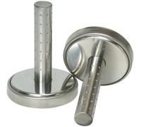 Batticarne batti carne professionale in acciaio inox con manico forgiato Ambra