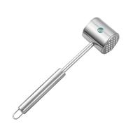 Batticarne, da 25,5 cm, in acciaio, per carne, pollo, batticarne e rompere le fibre muscolari, da cucina per intenerire carne, noci e aglio