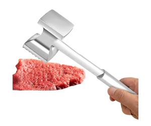 batticarne da bistecca double face | Martello da cucina per cucina, ristorante, barbecue, picnic, preparazione degli alimenti, cena e cucina di