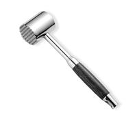 Batticarne da Cucina in Acciaio Inox 304, Batticarne con Manico in Legno, Martello per Carne a Doppia Faccia per Cucina Domestica, per Bistecche, Pollame, Manzo