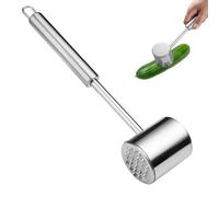 Batticarne in acciaio inox, 25 x 6 x 4 cm, accessori da cucina, bistecche succose e tenere, utensili da cucina, allentamento del pollame di manzo, manico compatto, design facile da impugnare