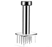 Batticarne in acciaio inox 304, ago, manico ergonomico, allentamento efficiente delle fibre di carne, facile da pulire, aumenta l'assorbimento del gusto per la cucina (quare - 18 pin)