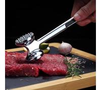 Batticarne in acciaio inox, batticarne di alta qualità con manico confortevole, batticarne da cucina per pollo, conchiglie, cotolette di vitello, manzo e bistecca, appiattitore per carne