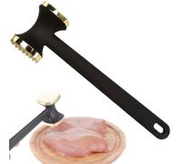 Batticarne in acciaio inox, strumento manuale resistente, martello per carne di alta qualità con impugnatura antiscivolo, da cucina su entrambi i lati, ideale per intenerire bistecche, lavabile in