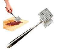 Batticarne in metallo | Appiattitore per Carne Manuale a Doppia Faccia | Battipasta in Metallo - Per cucinare, sminuzzare, schiacciare, preparare bistecca, manzo, pollame, noci, crostacei, pesce