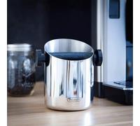 De'Longhi Coffee Knock Box DLSC084, Raccolta Fondi Caffè, Acciaio Inossidabile, Base in Gomma Antiscivolo, Barra Rimovibile, Struttura Forte e Stabile, Facile da Pulire