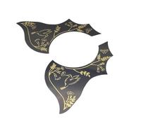 Battipenna autoadesiva 10 Pz Bianco Nero Rosso 40 "41" Folk Chitarra Acustica Battipenna Pick Guard Piastra Antigraffio Accessori Per Chitarra(Black,Left and Right)