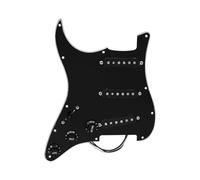 Battipenna caricato 5 battipenna precablato per chitarra SSS Scratch Plate Staggered Pickups per chitarra FD ST 5 colori tra cui scegliere(Black 3ply)