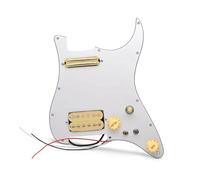 Battipenna caricato 5 Precablato Coil Splitting Battipenna HH (Mini Humbucker+Humbucker) Battipenna caricato con pickup Humbucker(Black with yellow)