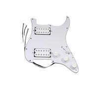 Battipenna caricato Battipenna per chitarra precablato HH Loaded Alnico 5 Humbucker Pickups 2T1V Pots 5 vie 24 gambe Super Switch(WHITE)