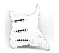 Battipenna caricato Battipenna per chitarra precablato SSS a 11 fori con magnete in ceramica ST Hot Rails-Single Coil-Pickup Hot Rails per chitarra ST(White)