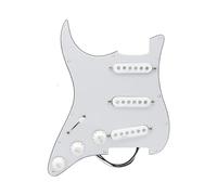 Battipenna caricato Battipenna per chitarra SSS precablato caricato doppio pickup Hot Rail e manopole per chitarra FD ST a 11 fori 5 colori opzionali(White 3ply)