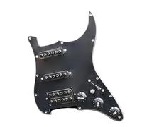 Battipenna caricato Chitarra SSH-Coil Splitting ST Style Battipenna caricato con interruttore On/On Coil Splitting Piastra battipenna precablata caricata(Black)