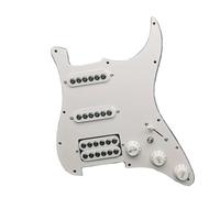 Battipenna caricato Chitarra SSH-Coil Splitting ST Style Battipenna caricato con interruttore On/On Coil Splitting Piastra battipenna precablata caricata(White)