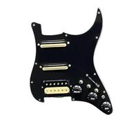 Battipenna caricato Chitarra ST per mancini SSH Coil Splitting Precablata Battipenna 2 Mini Humbucker + 1 Humbucker (9K/9K/15K)(Black with Silence)