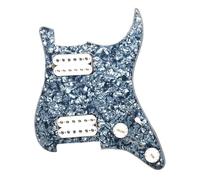 Battipenna caricato HH Loaded Pickguard 5 Prewired ST Pickguard Coil Splitting Pickguard con set di pickup Humbucker(White Grey pearl)
