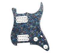 Battipenna caricato HH Loaded Pickguard 5 Prewired ST Pickguard Coil Splitting Pickguard con set di pickup Humbucker(WH Abalone pearl)