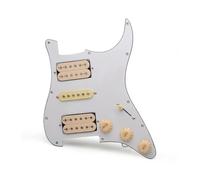 Battipenna caricato HSH Pickguard Circuits Battipenna per chitarra elettrica HSH Loaded Prewired Scratchplate Assembly Nero/Bianco(White-Yellow)