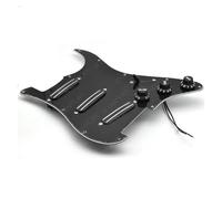 Battipenna caricato Kit di pickup precablato per battipenna SSS pickup humbucker Dual Hot Rail per chitarra caricata assemblaggio piastra battipenna(Black)