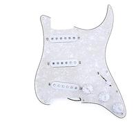 Battipenna caricato per chitarra Piastra precablata SSS Pickup single coil Set per parti di chitarra Strandard (Color : Light yellow)