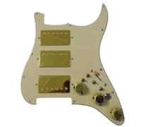 Battipenna caricato precablato con Kill Switch Bobina divisa Alnico 5 Pickup Humbucker 11 fori for American/Messican Str - a(3 Ply Beige)