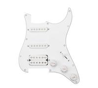 Battipenna caricato precablato SSS, battipenna for chitarra elettrica con pickup e gruppo elettronico pronto for l'installazione(SSH-White)