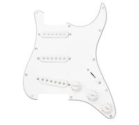 Battipenna caricato precablato SSS, battipenna for chitarra elettrica con pickup e gruppo elettronico pronto for l'installazione(SSS-White)