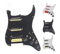 Battipenna caricato SSH Guitar Pickguard Cablaggio Precablato Caricato + Interruttore Silenzio ST Chitarra Elettrica Doppia Bobina Pickup Nero(WH-red w bk pickup)