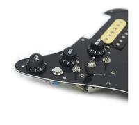 Battipenna caricato SSH Guitar Pickguard Cablaggio Precablato Caricato + Interruttore Silenzio ST Chitarra Elettrica Doppia Bobina Pickup Nero(Black with switch)