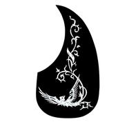 Battipenna Chitarra Acustica 40/41 Pollici 10 Pezzi Professionale Folk Chitarra Acustica Battipenna Autoadesivo Adesivo Battipenna(Silver E)