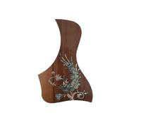Battipenna Chitarra Acustica Battipenna Per Chitarra Folk A Forma Di Uccello Intarsiato A Conchiglia Supporto In Palissandro Ebano, Adesivo Bifacciale(A)