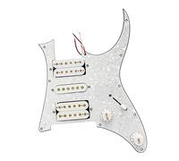 Battipenna chitarra caricato Chitarra Elettrica Hsh. Insieme Del Circuito Del Convertitore Del Volume Del Pannello Del Pannello Del Circuito Di Pickup (Color : White pearls)