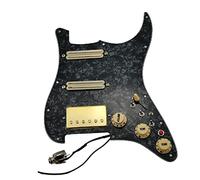 Battipenna chitarra caricato HSS. Pickup Per Chitarra Strat Alnico V Prewibred Pickguard Guitar Cablaggio Cablaggio Mini Set Oro Tagliato Singolo