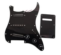 Battipenna chitarra caricato Nero 3-ply SSS. Pickup A Doppia Guida Caricati Per Chitarra Per Chitarra Precablata Per Chitarra Elettrica A 11 Buche