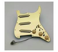 Battipenna chitarra caricato Pickup Per Chitarra A Specchio Dorato Caricata PickGuard PickGuard Humbucker Pickups Multifunzione Interruttore A Taglio Singolo Push-pull