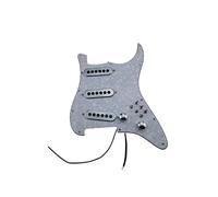 Battipenna chitarra caricato Pickup per chitarra Old Tri- SSS Pickup single-coil con pickup multifunzione per For Strat (Color : White pearl)