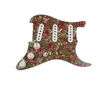 Battipenna Chitarra Caricato Pickup per Chitarra Precablati Caricati SSS 6. 0s Style Bobine Singole Alnico 5 Pickups Cablaggio A 7 Vie PickGuard (Color : 3/4)