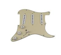 Battipenna chitarra caricato Pickup Per Chitarra SSS 6. 0s Style Bobine Singole Alnico 5 Pickups Caricato A 7 Vie Prewired Golden Specchio Specchio PickGuard (Color : 08)
