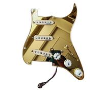 Battipenna chitarra caricato Pre-cablato NS PickGuard Guitar. SSS. Ainico 5 Single Bobina Pickup 7 Uscite 1 Taglio Singolo Più Toni (Color : Gold Mirror)