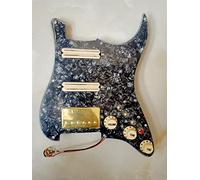 Battipenna chitarra caricato Pre-cablato San Pickguard. Ssh. Pickup Alnico in oro 3 cablaggio multifunzione multifunzione a 7 taglio singolo (Color : Gold pickups)