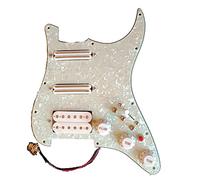 Battipenna chitarra caricato Precablato Ssh. PickGuard Set Bianco Alnico Pickups Hign Uscita 3 Taglio Singolo Convertitore A 8 Vie Per Saldatura